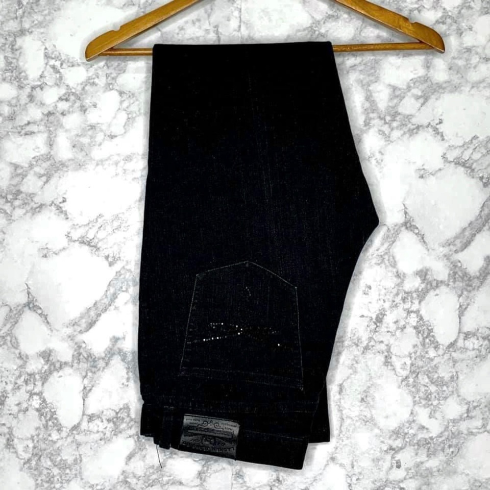 Ralph Lauren 90s Black Rhinestone Pocket Jeans Women’s 8 - Picture 2 of 9